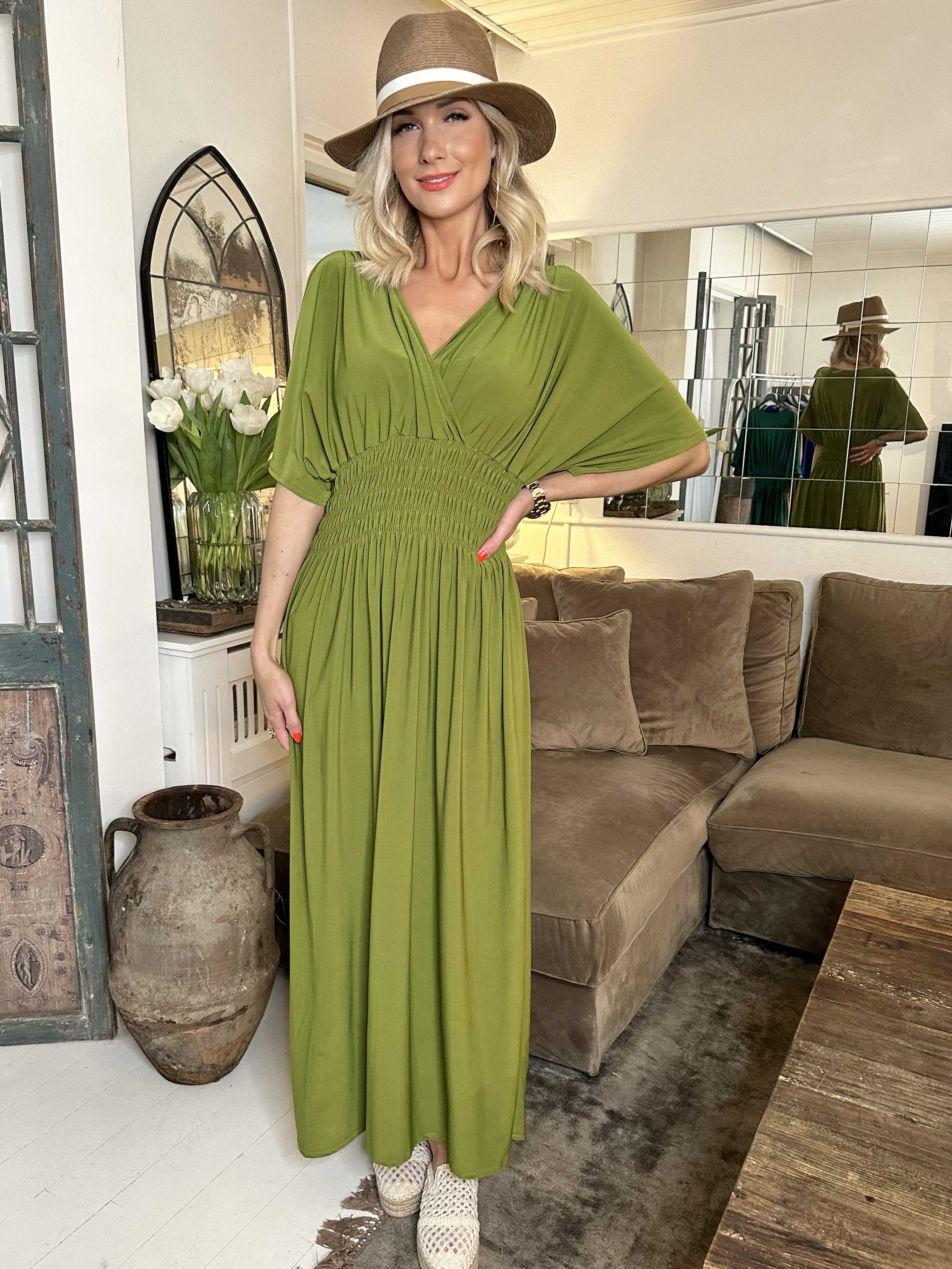 Pams Plain - Elastisk kjole med smock